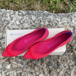 Rothy’s Pomegranate Pointed Toe Flat Women’s Size 7.5 NEW box not included